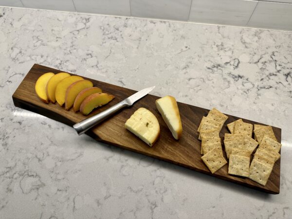 Live edge walnut charcuterie serving board